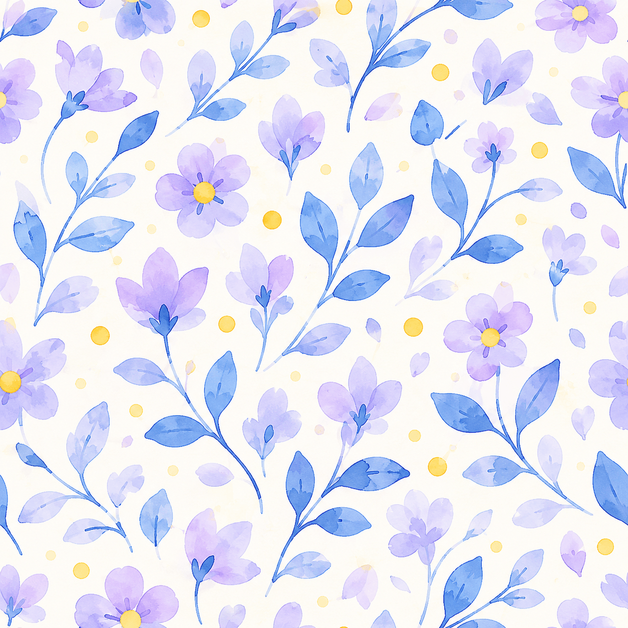 Soft botanical pattern in blush and plum